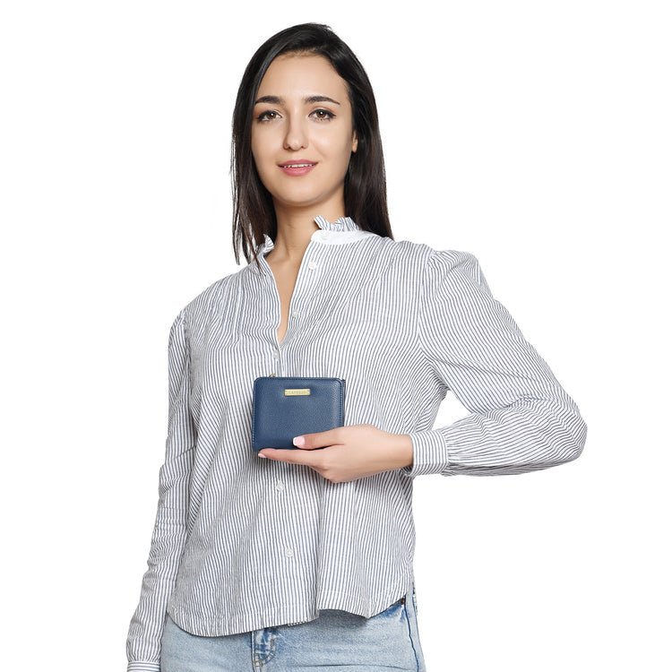 Caprese Angelina Small Blue Wallet - Image 2