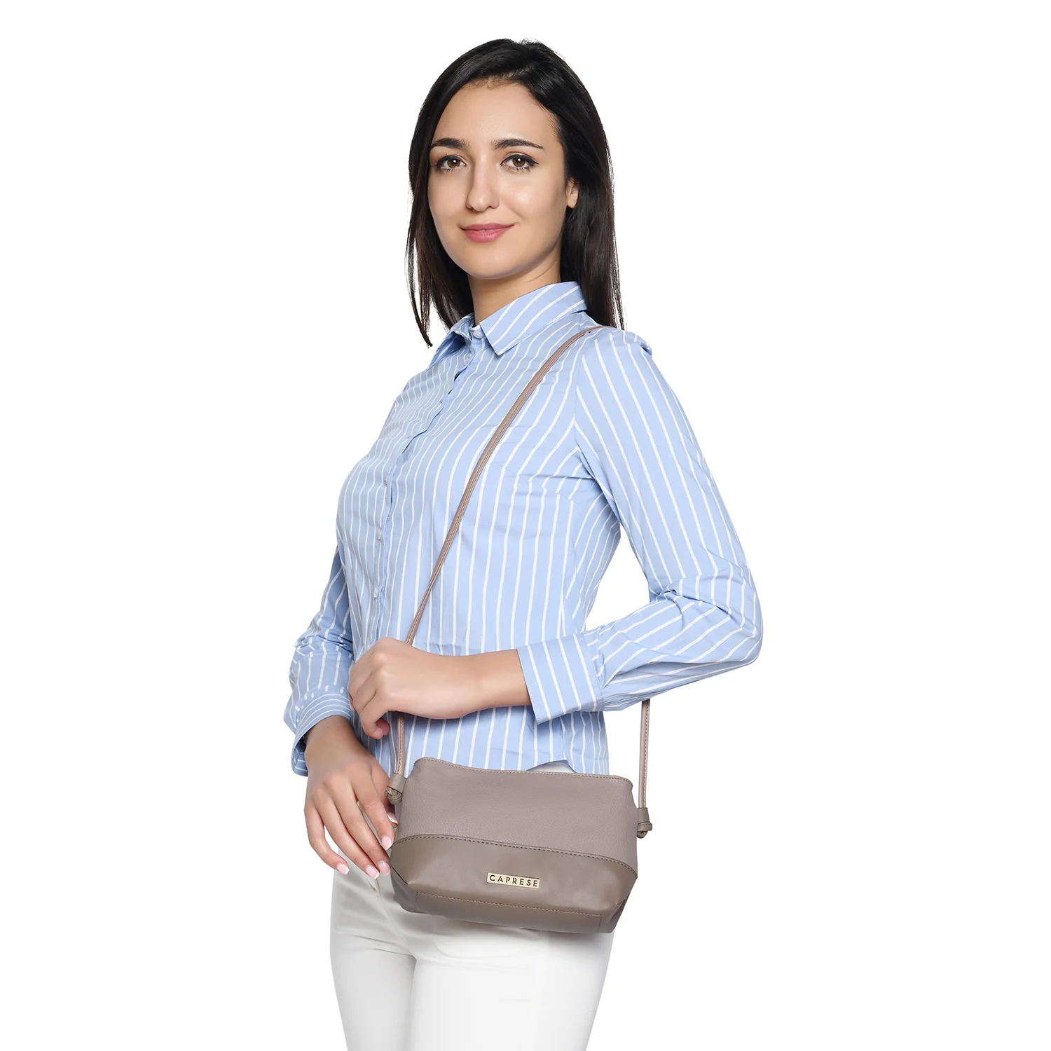 Caprese Aura Medium Soft Pink Sling Bag - Image 2