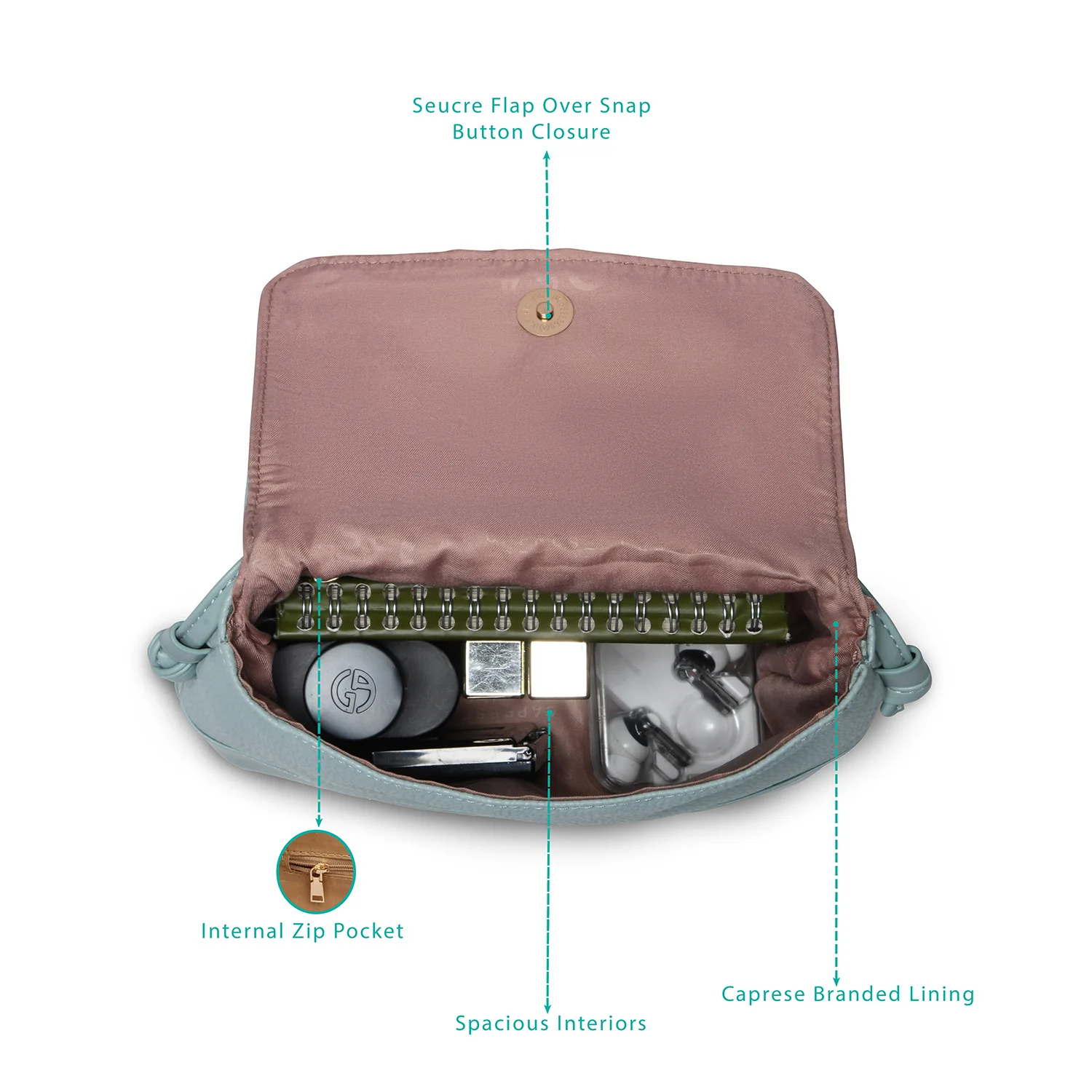 Caprese Aura Small Sling Bag - Image 5
