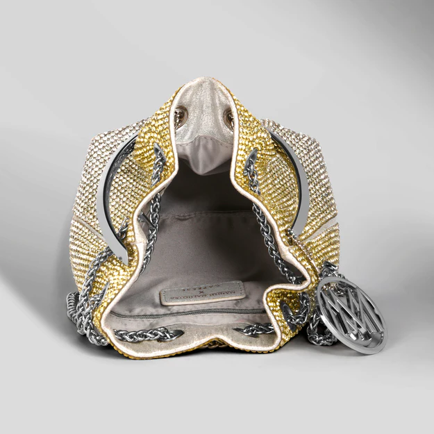 Caprese Aurora Silver Gold Clutch - Image 6