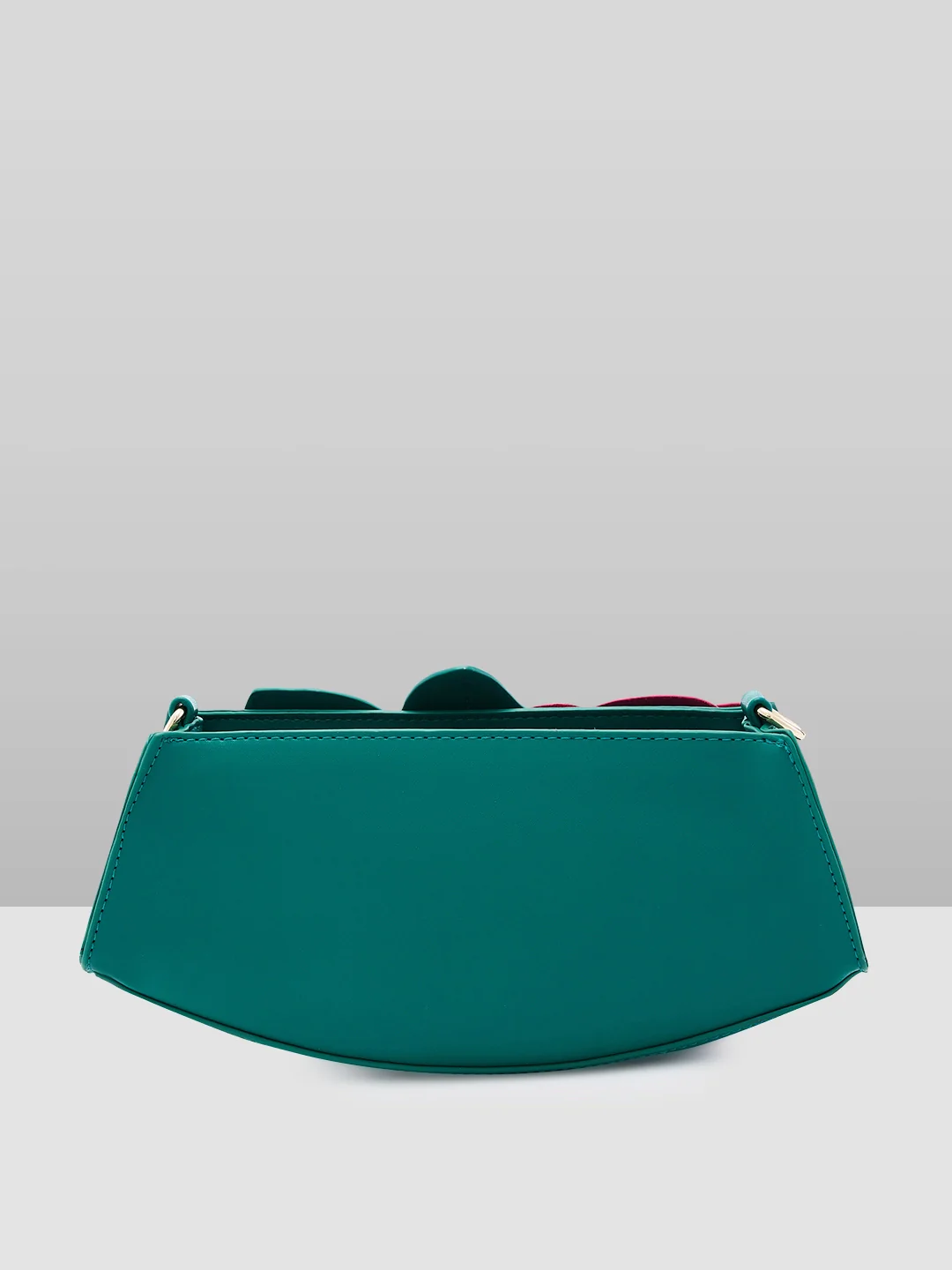 Caprese Ava Flower 3D Medium Green Clutch Bag - Image 5