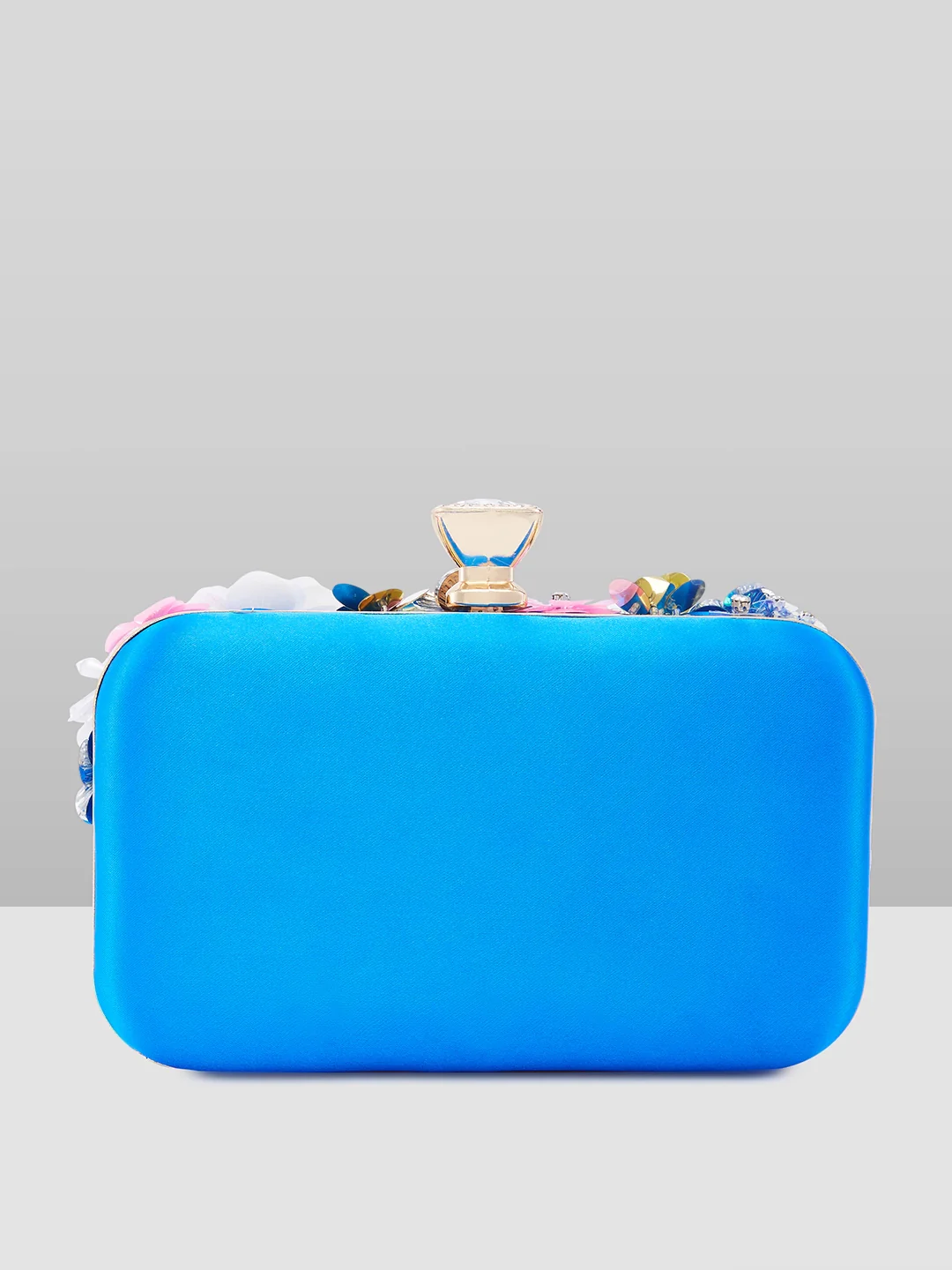 Caprese Ava Floral Small Blue Clutch Box - Image 4