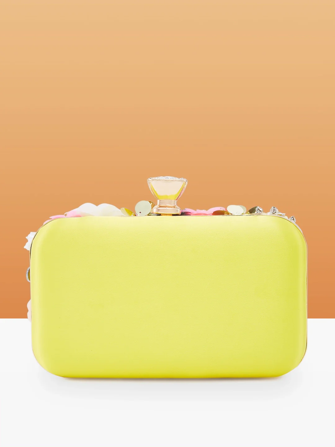 Caprese Ava Floral Small Yellow Clutch Box - Image 5