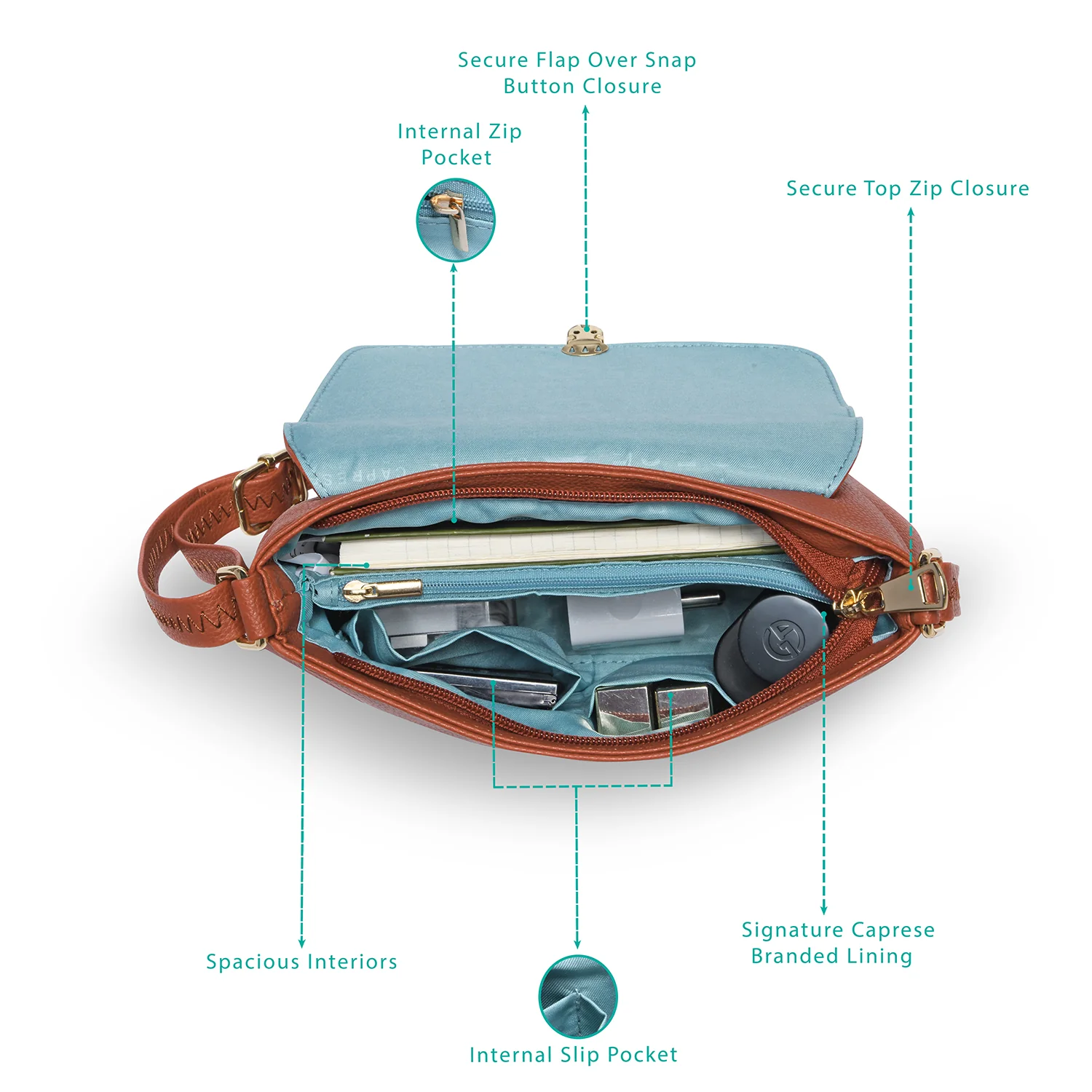 Caprese Bailey Medium Sling Bag - Image 20