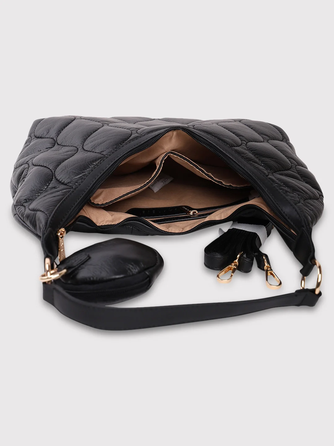 Caprese Briar Medium Black Hobo Bag - Image 6