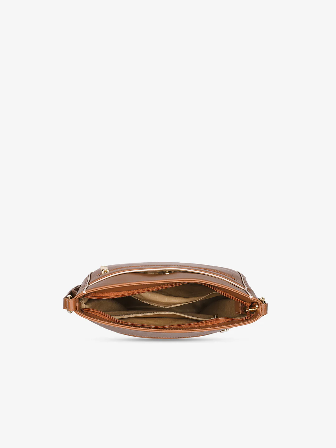 Caprese Aarya Medium Tan & Beige Sling Bag - Image 5
