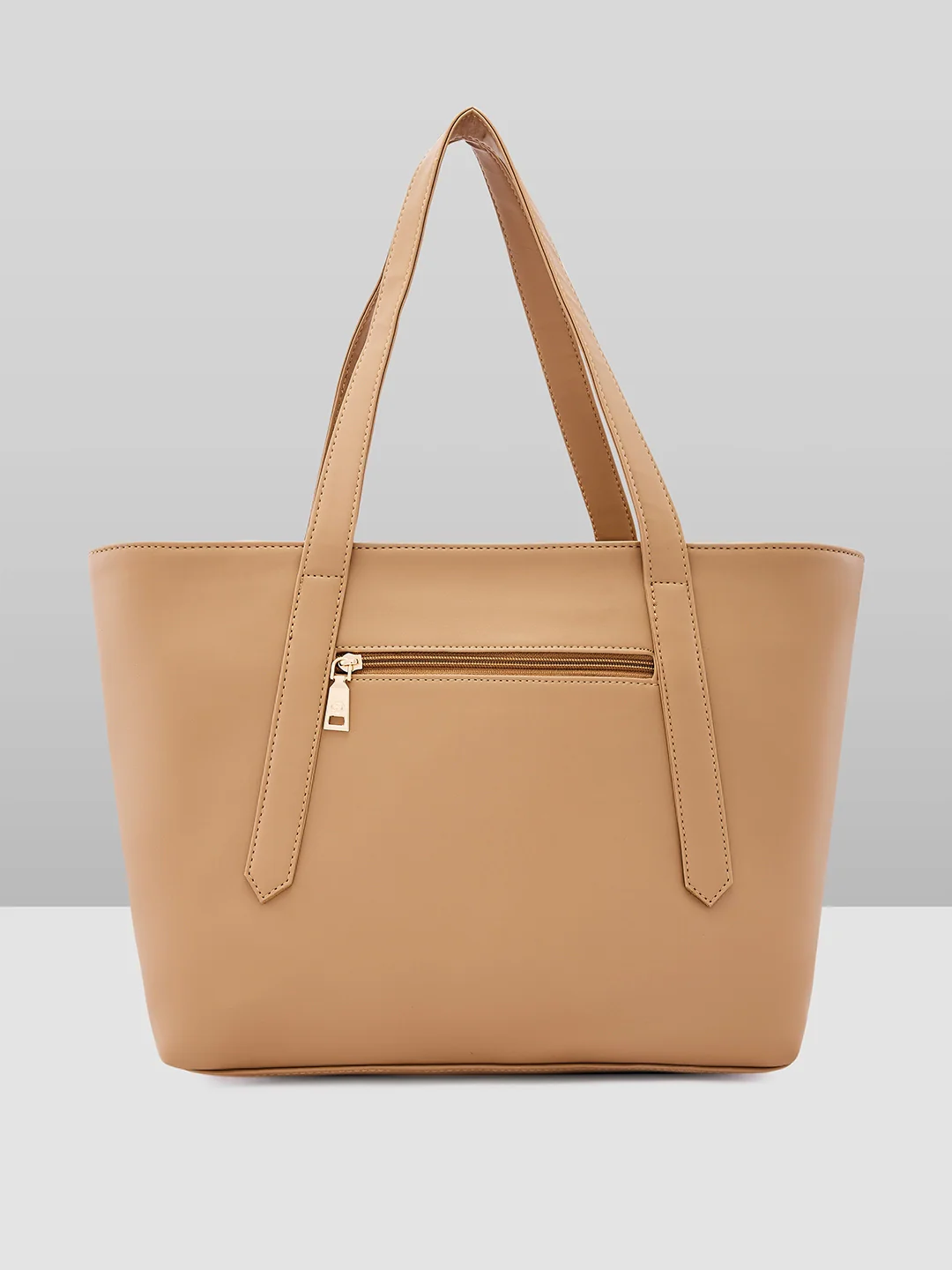 Caprese Aarya Large Beige Tote Bag - Image 3