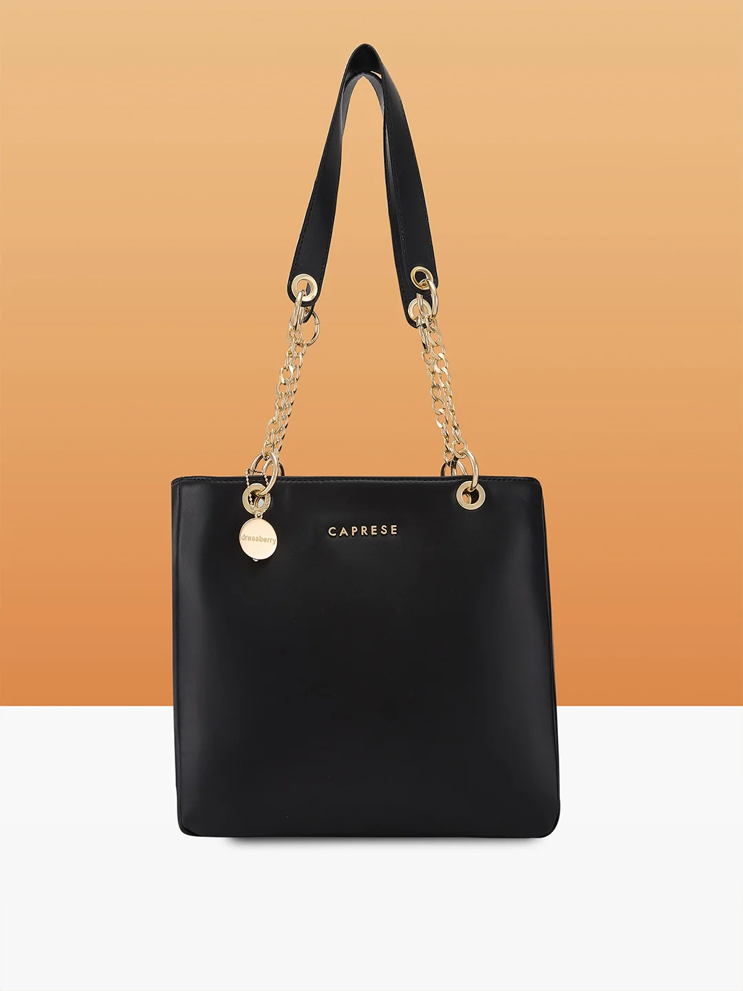 Caprese Abena Small Black Tote Bag