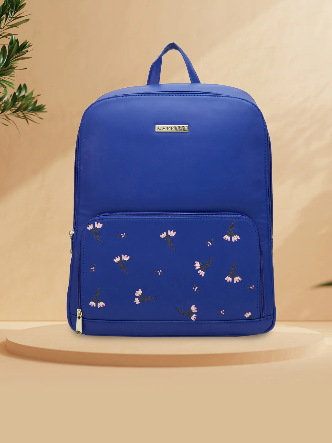 Caprese Adah Large Blue Laptop Backpack - Image 2