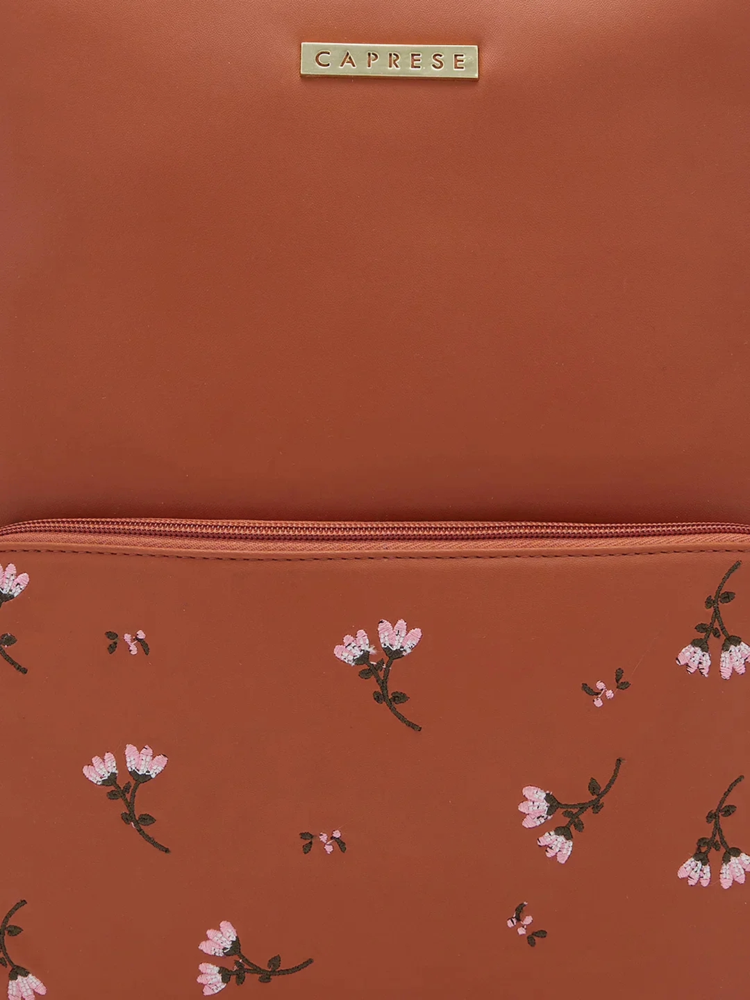 Caprese Adah Large Tan Laptop Backpack - Image 10
