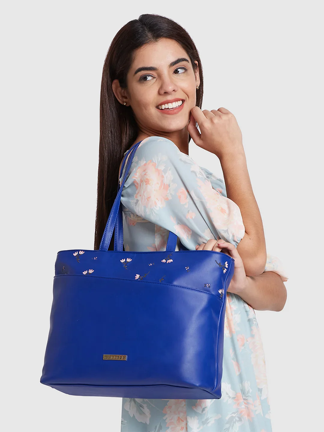 Caprese Adah Large Blue Tote Bag - Image 12