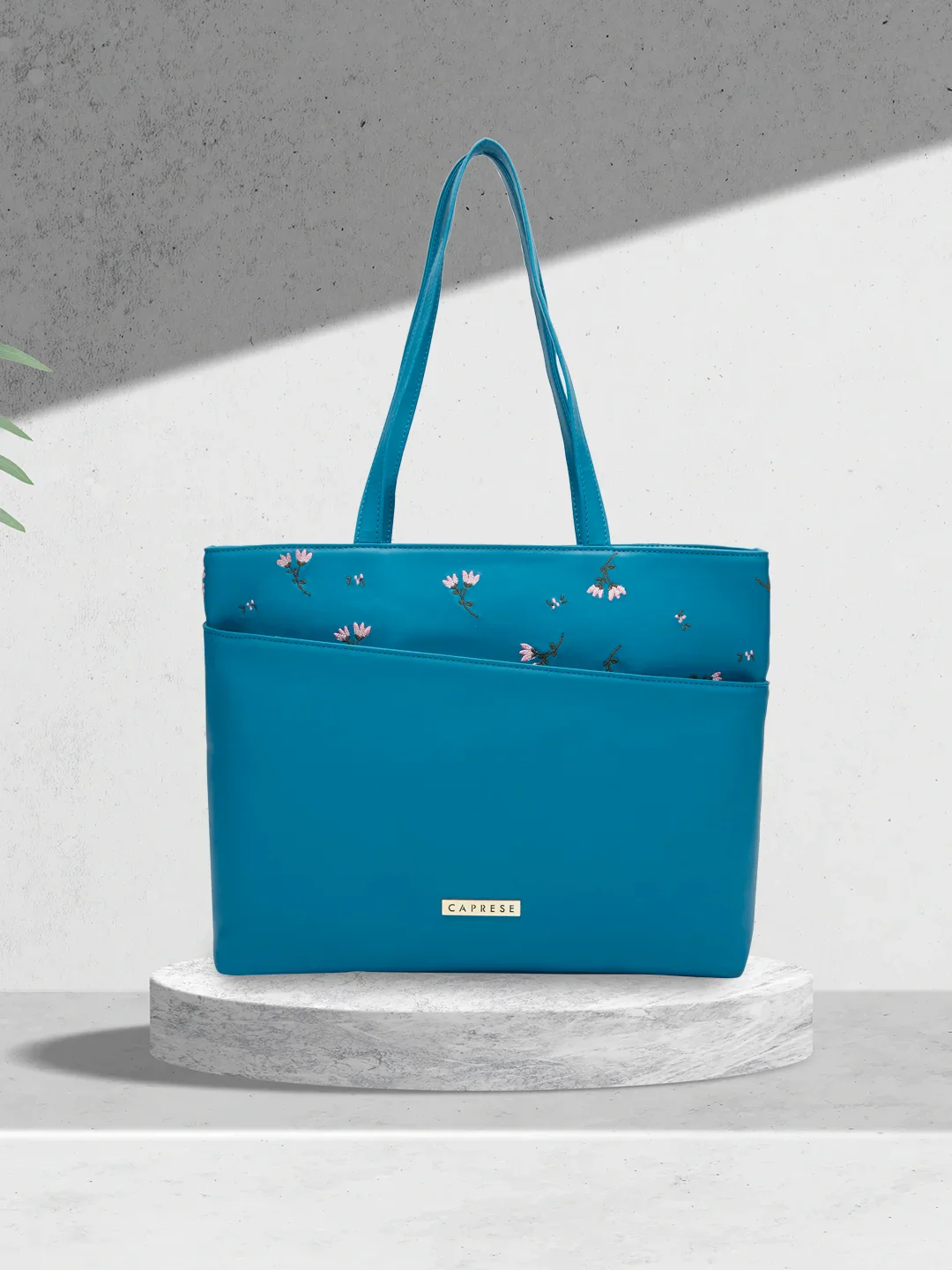 Caprese Adah Large Teal Tote Bag - Image 2