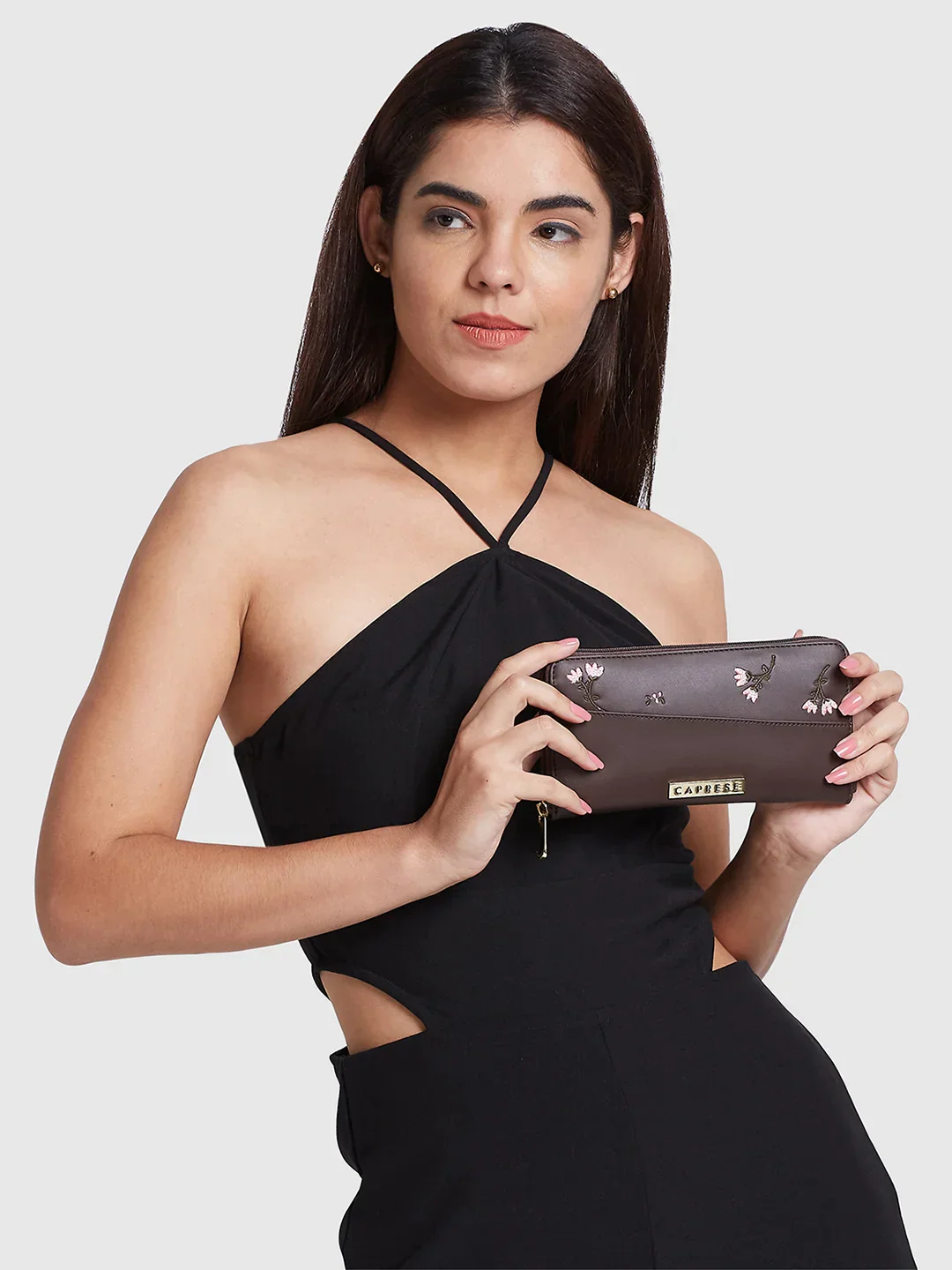 Caprese Adah Large Chocolate Brown Wallet - Image 3