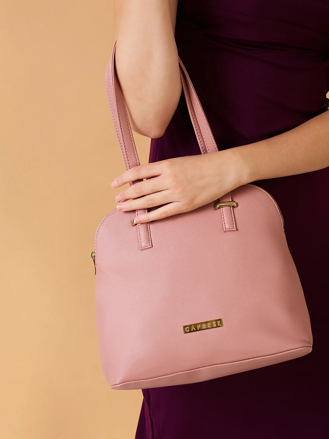 Caprese Afra Small Blush Satchel Bag - Image 10