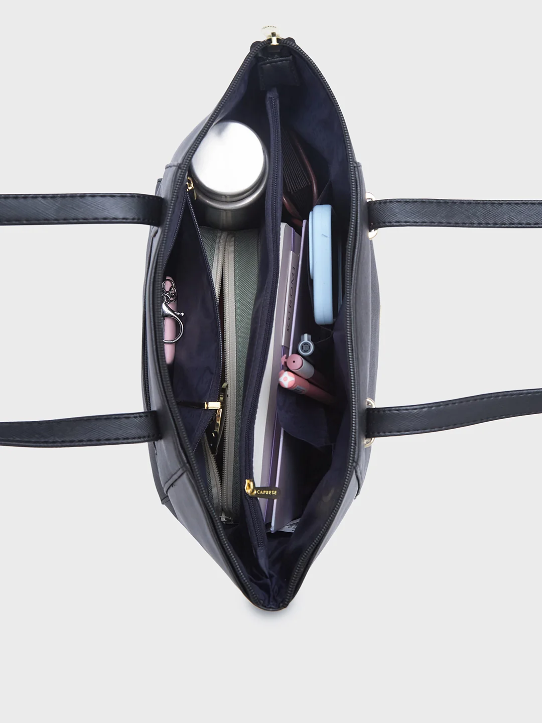 Caprese Afra Medium Black Tote Bag - Image 8