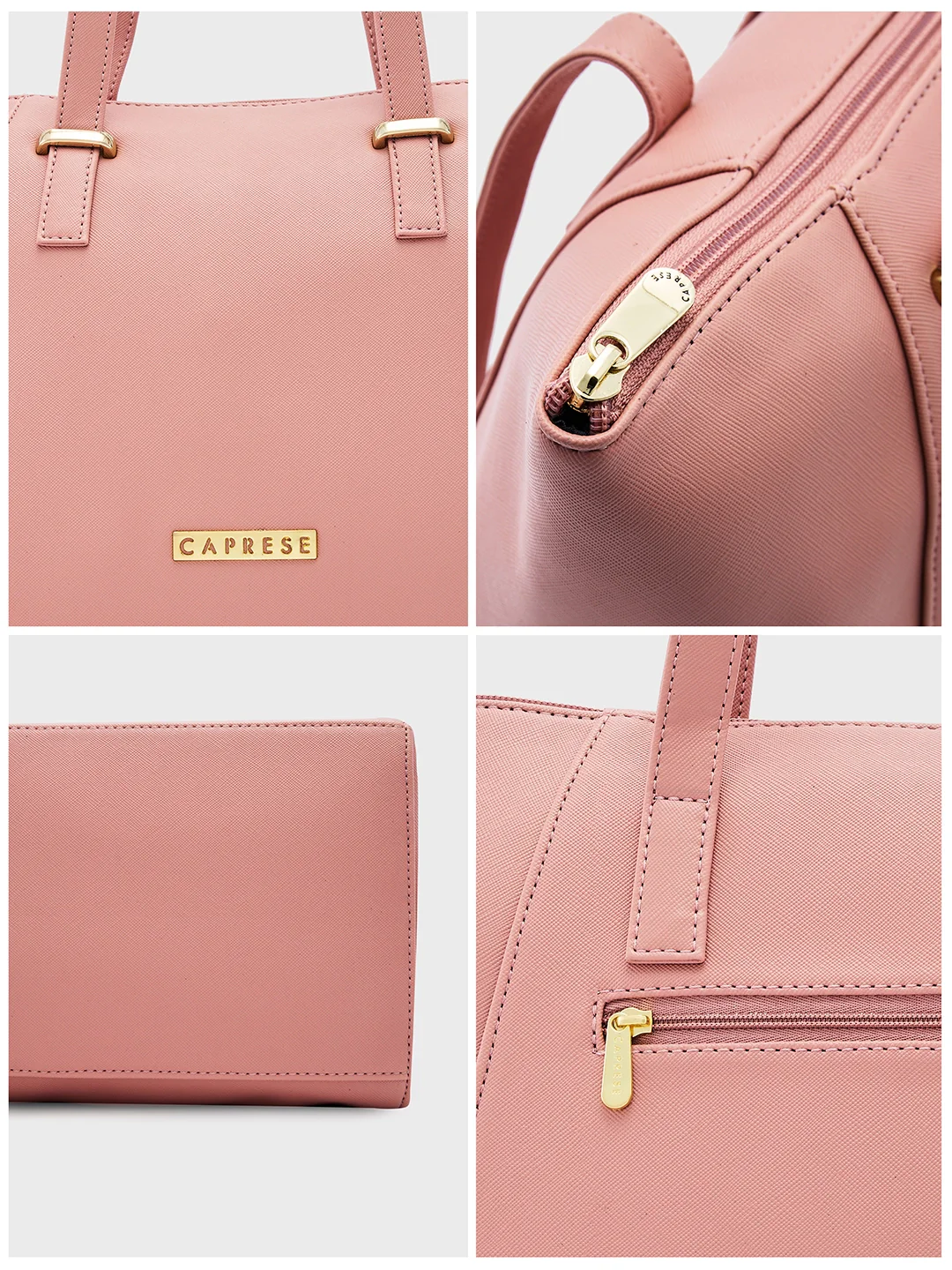 Caprese Afra Medium Blush Tote Bag - Image 13