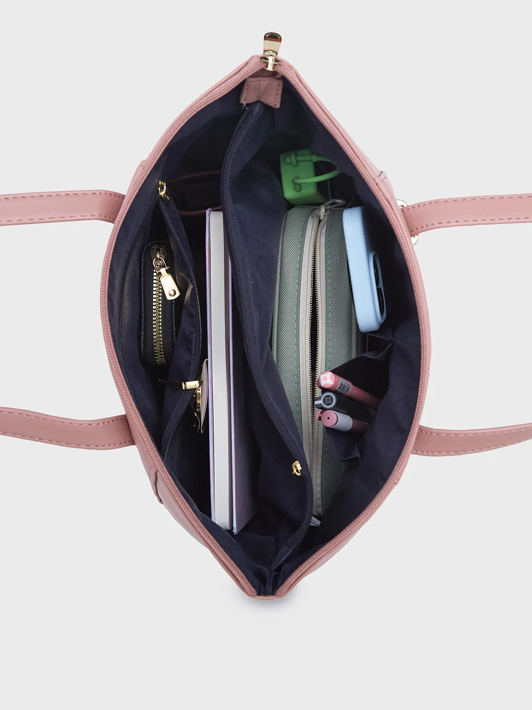 Caprese Afra Medium Blush Tote Bag - Image 8