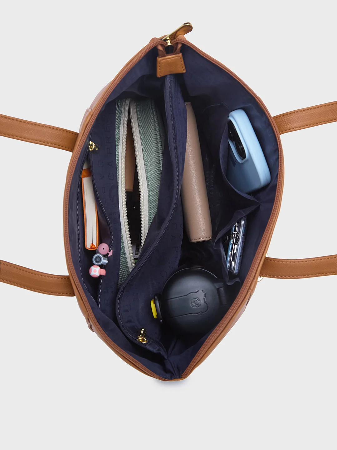 Caprese Afra Medium Tan Tote Bag - Image 8