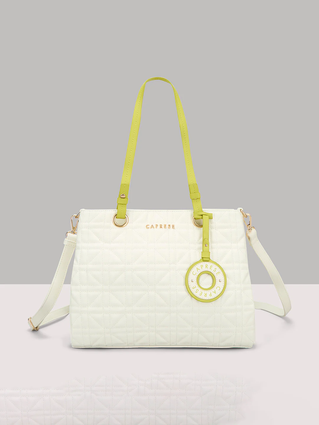 Caprese Aimee Large Alpine Oat Satchel Bag - Image 11