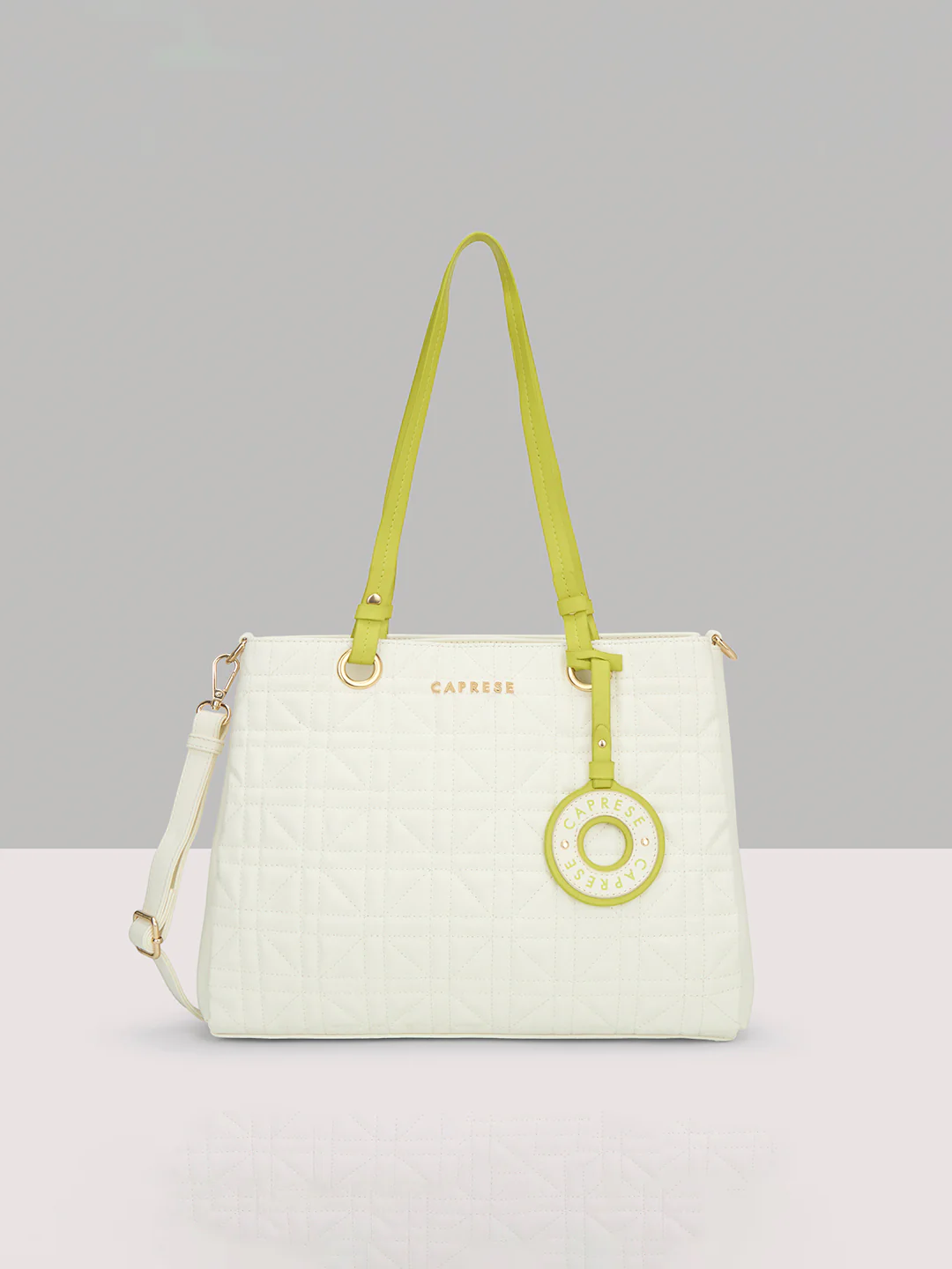 Caprese Aimee Large Alpine Oat Satchel Bag - Image 13