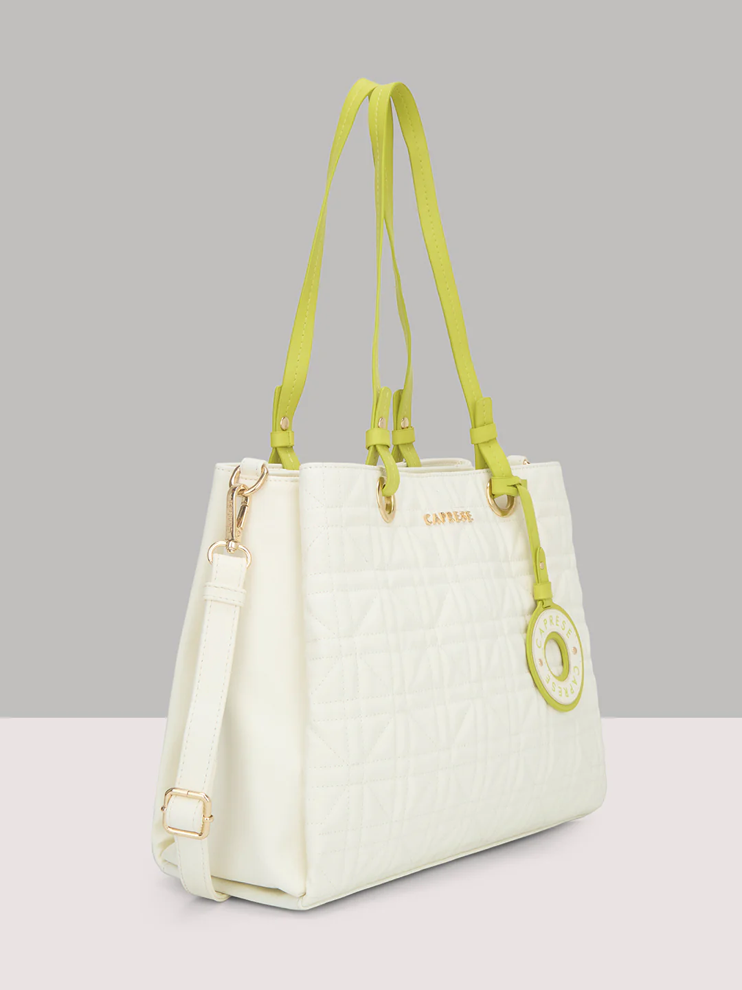 Caprese Aimee Large Alpine Oat Satchel Bag - Image 14