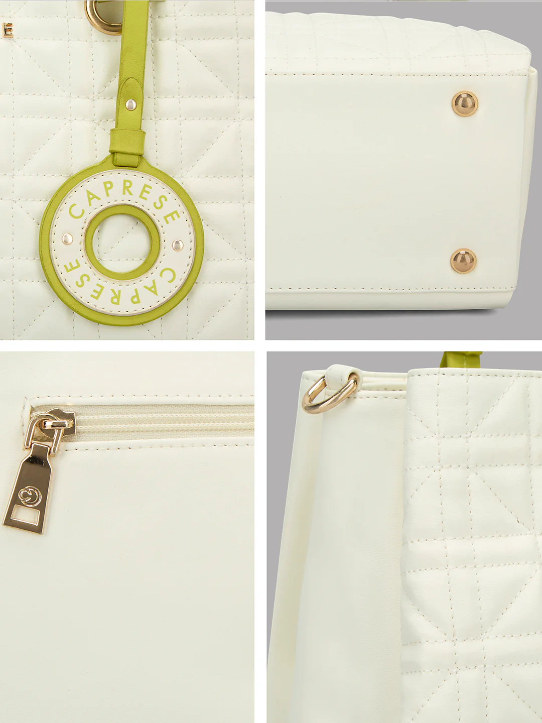 Caprese Aimee Large Alpine Oat Satchel Bag - Image 4