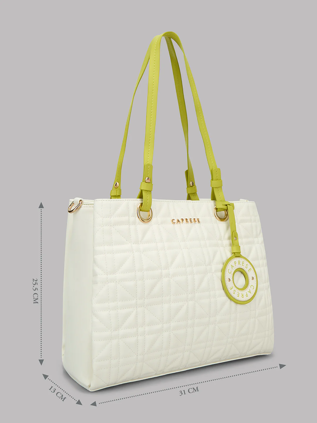 Caprese Aimee Large Alpine Oat Satchel Bag - Image 7