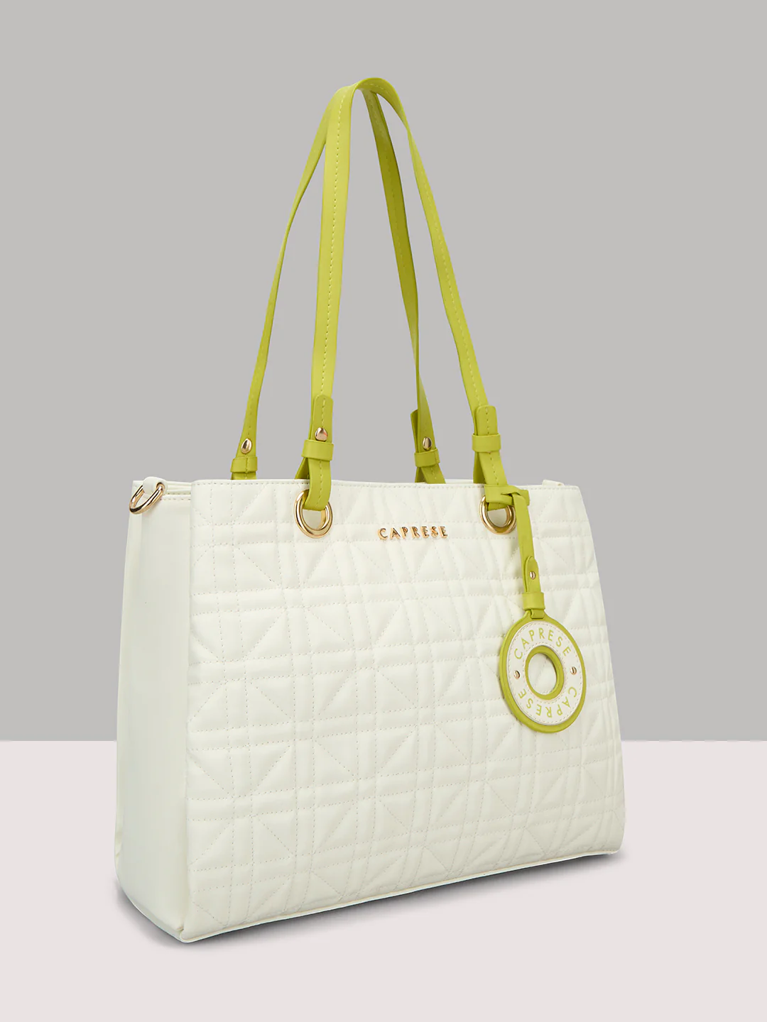 Caprese Aimee Large Alpine Oat Satchel Bag - Image 9