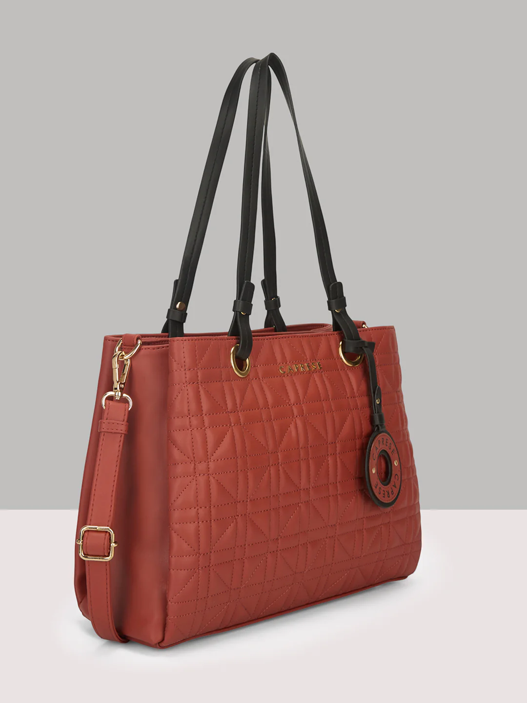Caprese Aimee Large Intense Rust Satchel Bag - Image 12