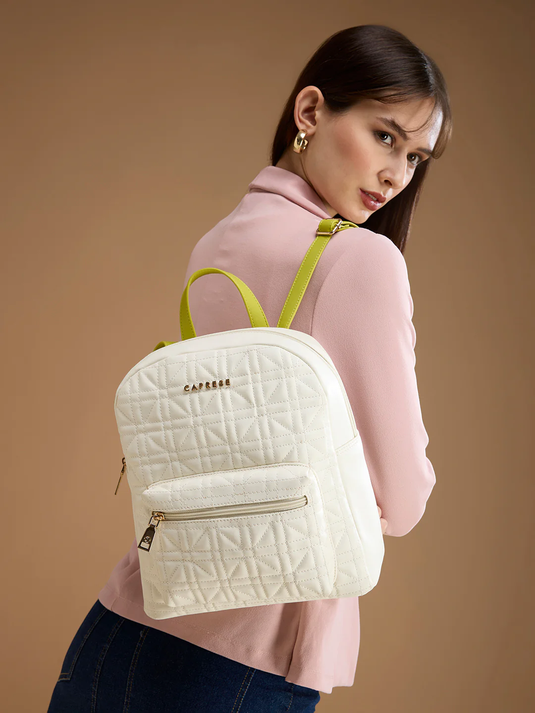 Caprese Aimee Medium Alpine Oat Backpack - Image 2