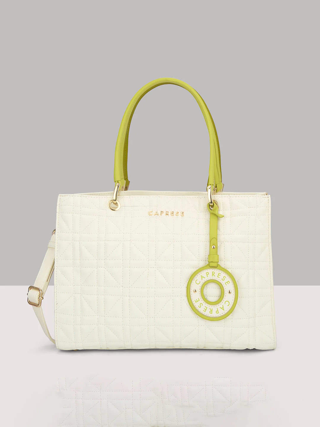 Caprese Aimee Medium Alpine Oat Satchel - Image 11