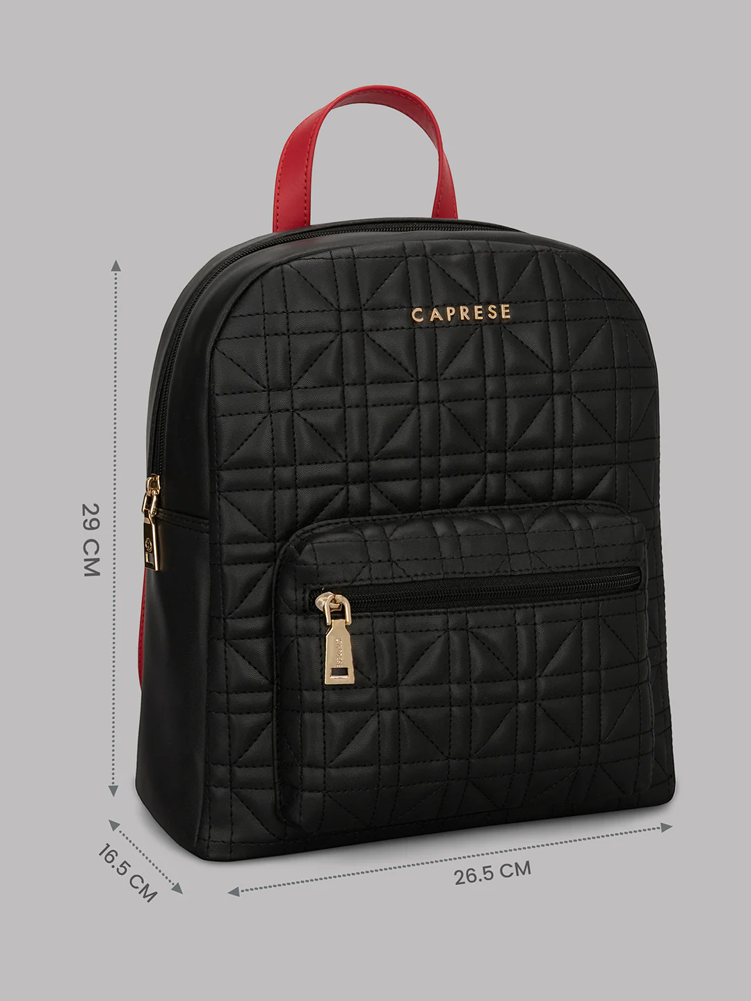 Caprese Aimee Medium Black Backpack - Image 15