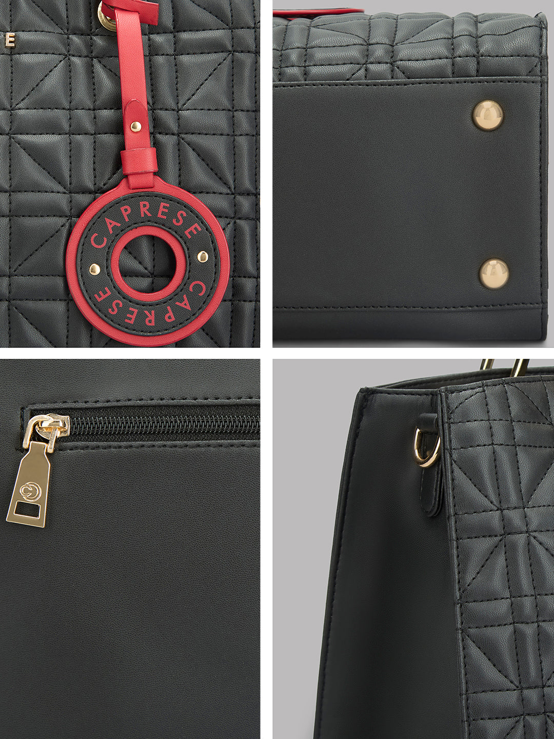 Caprese Aimee Medium Black Satchel - Image 10