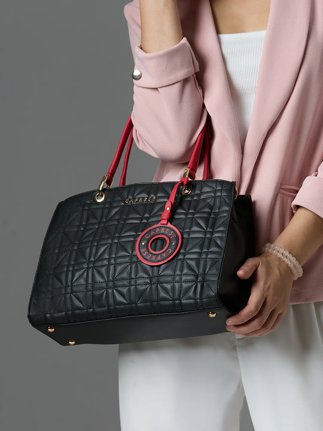 Caprese Aimee Medium Black Satchel - Image 15