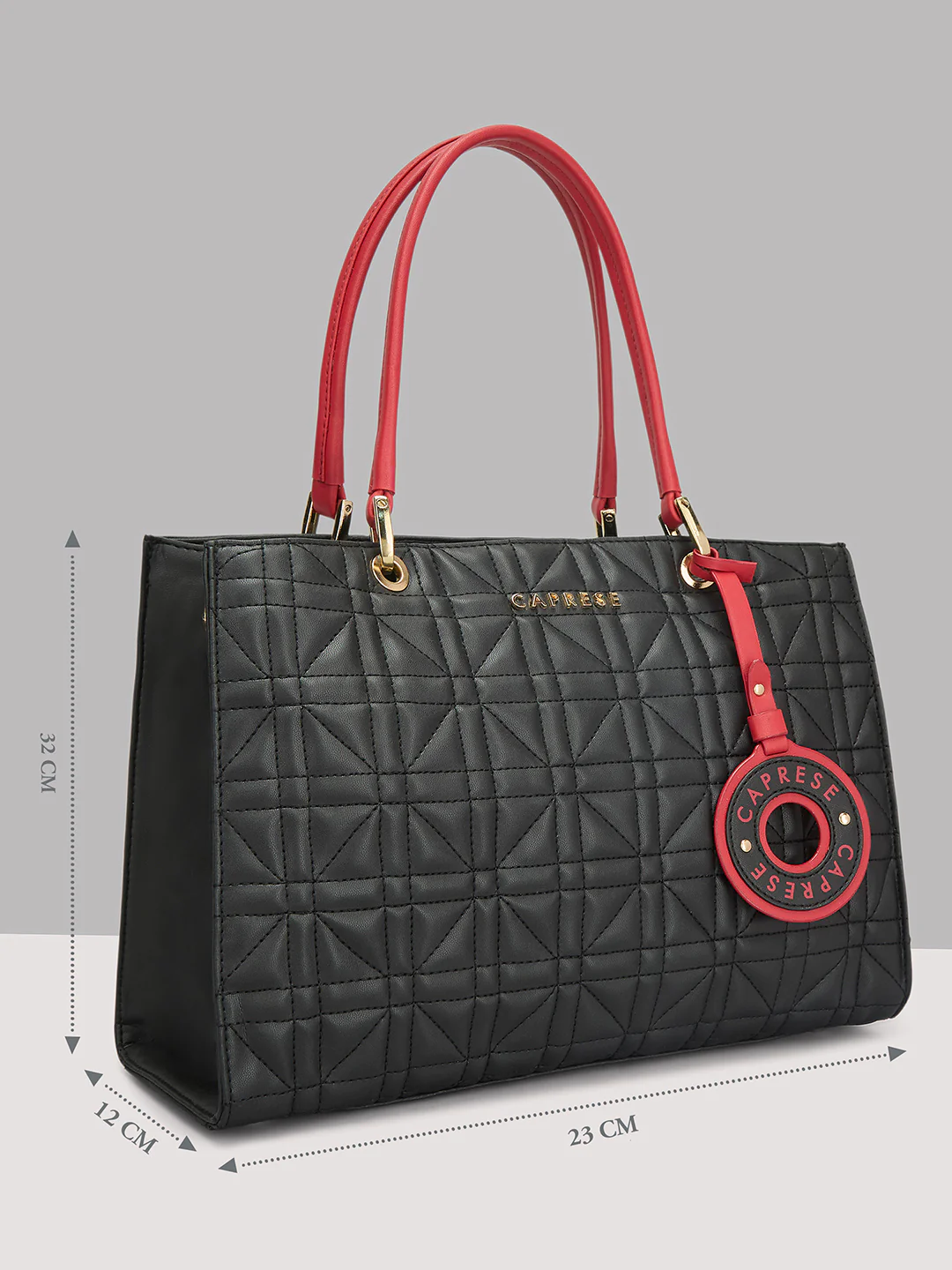 Caprese Aimee Medium Black Satchel - Image 18