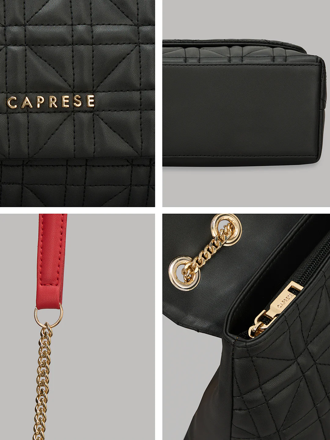 Caprese Aimee Medium Black Sling Bag - Image 10