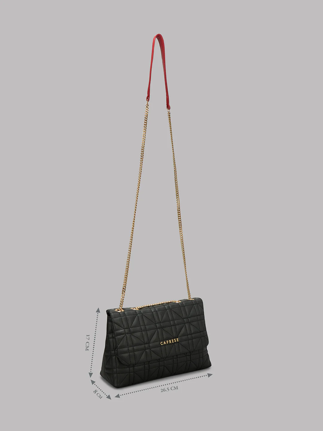 Caprese Aimee Medium Black Sling Bag - Image 16