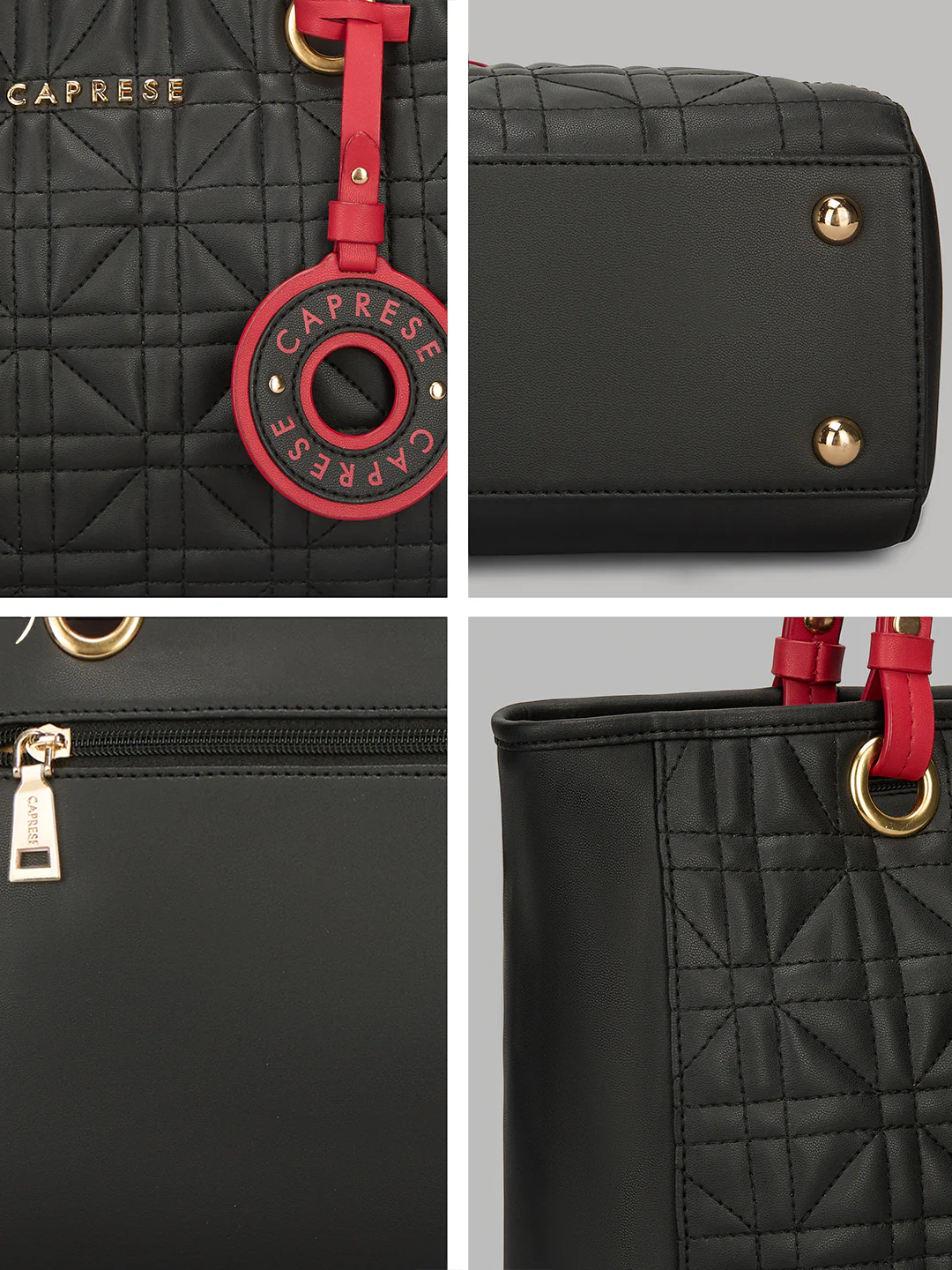 Caprese Aimee Medium Black Tote Bag - Image 4