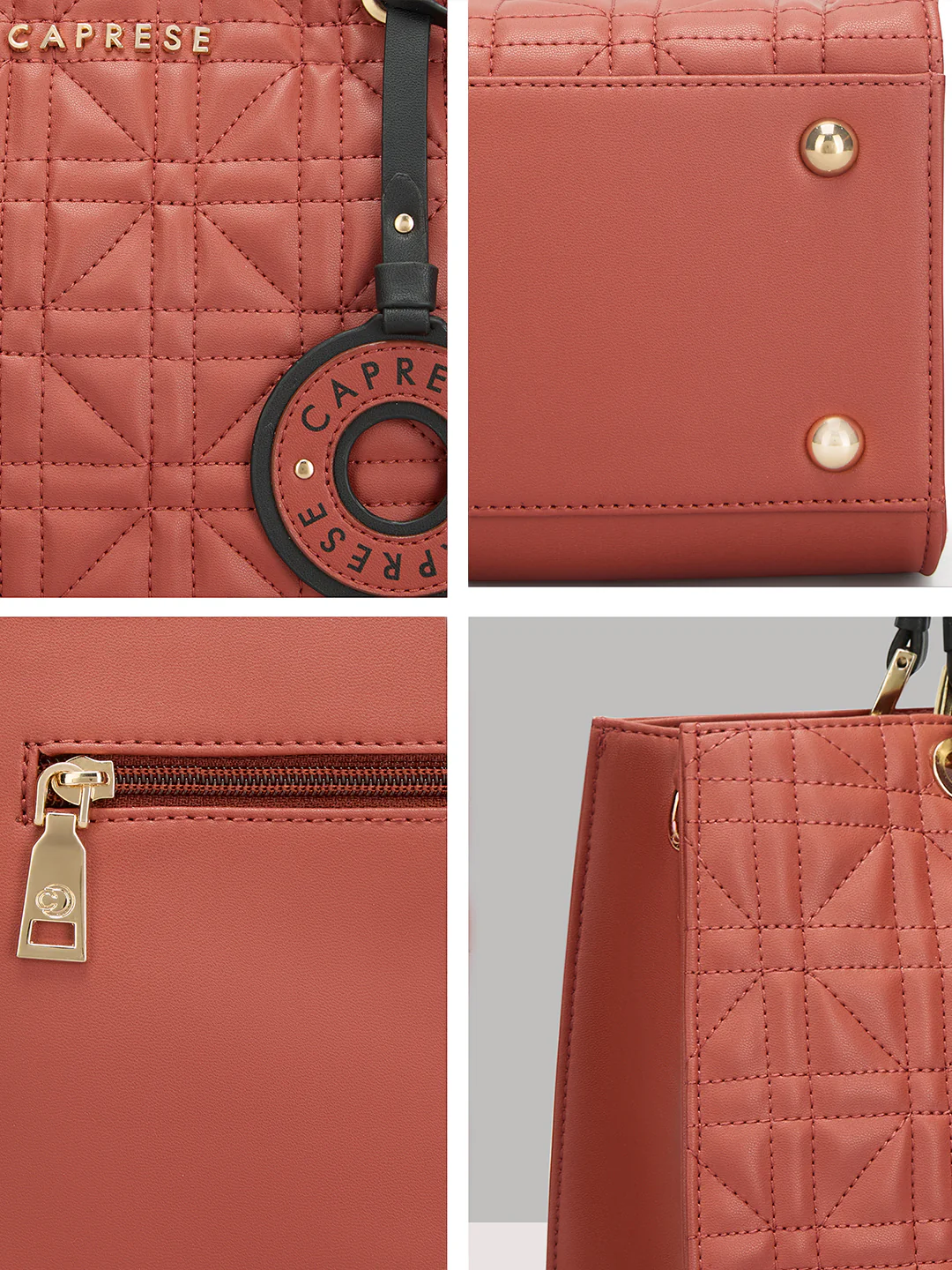 Caprese Aimee Medium Intense Rust Satchel - Image 10