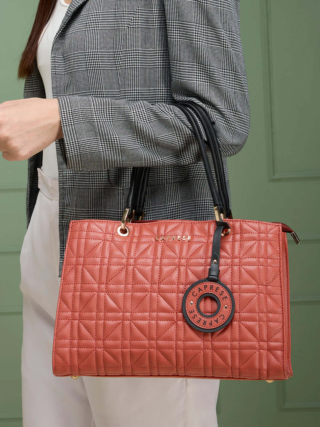 Caprese Aimee Medium Intense Rust Satchel - Image 13