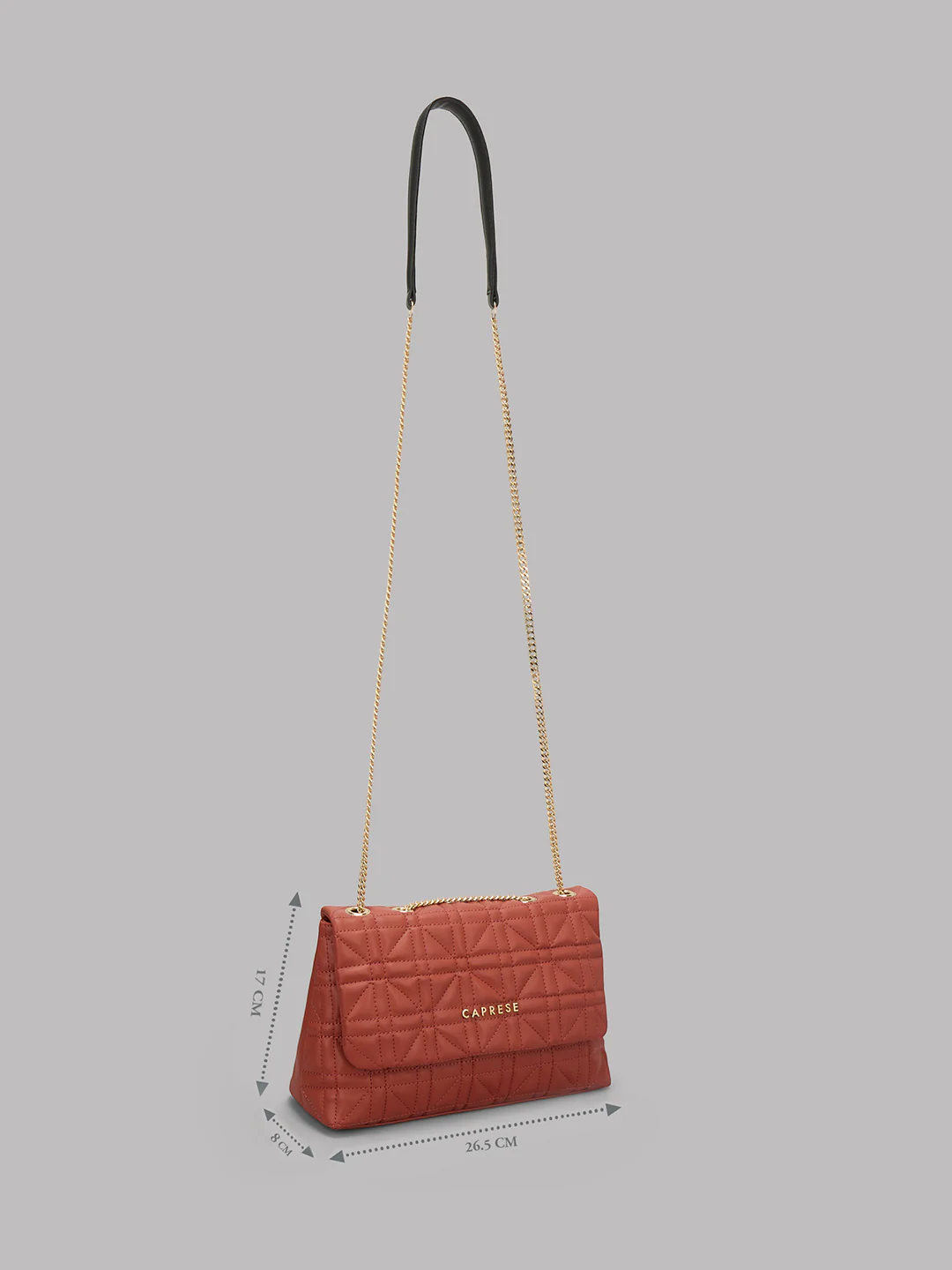 Caprese Aimee Medium Intense Rust Sling Bag - Image 16