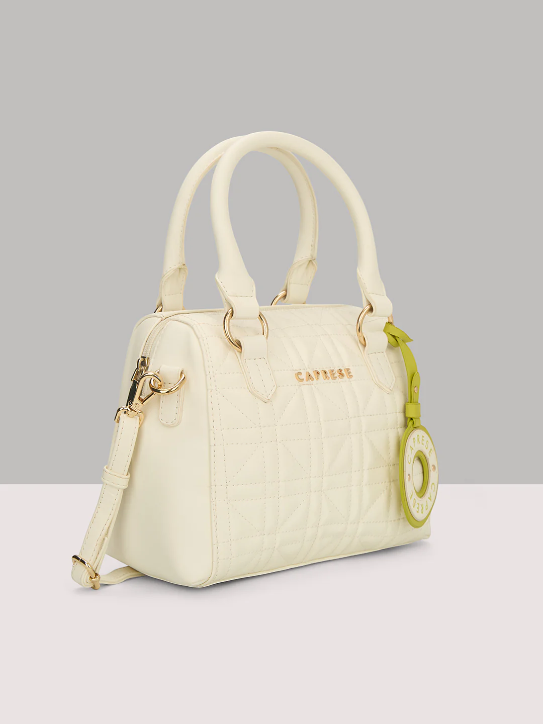 Caprese Aimee Small Alpine Oat Satchel Bag - Image 11