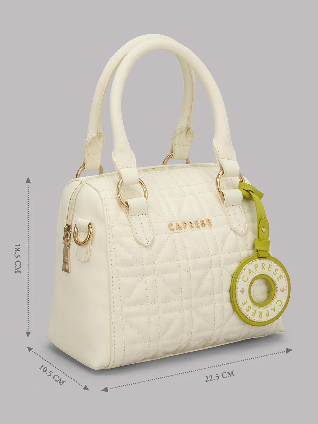 Caprese Aimee Small Alpine Oat Satchel Bag - Image 17