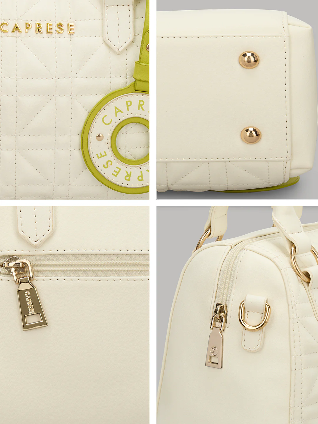 Caprese Aimee Small Alpine Oat Satchel Bag - Image 9