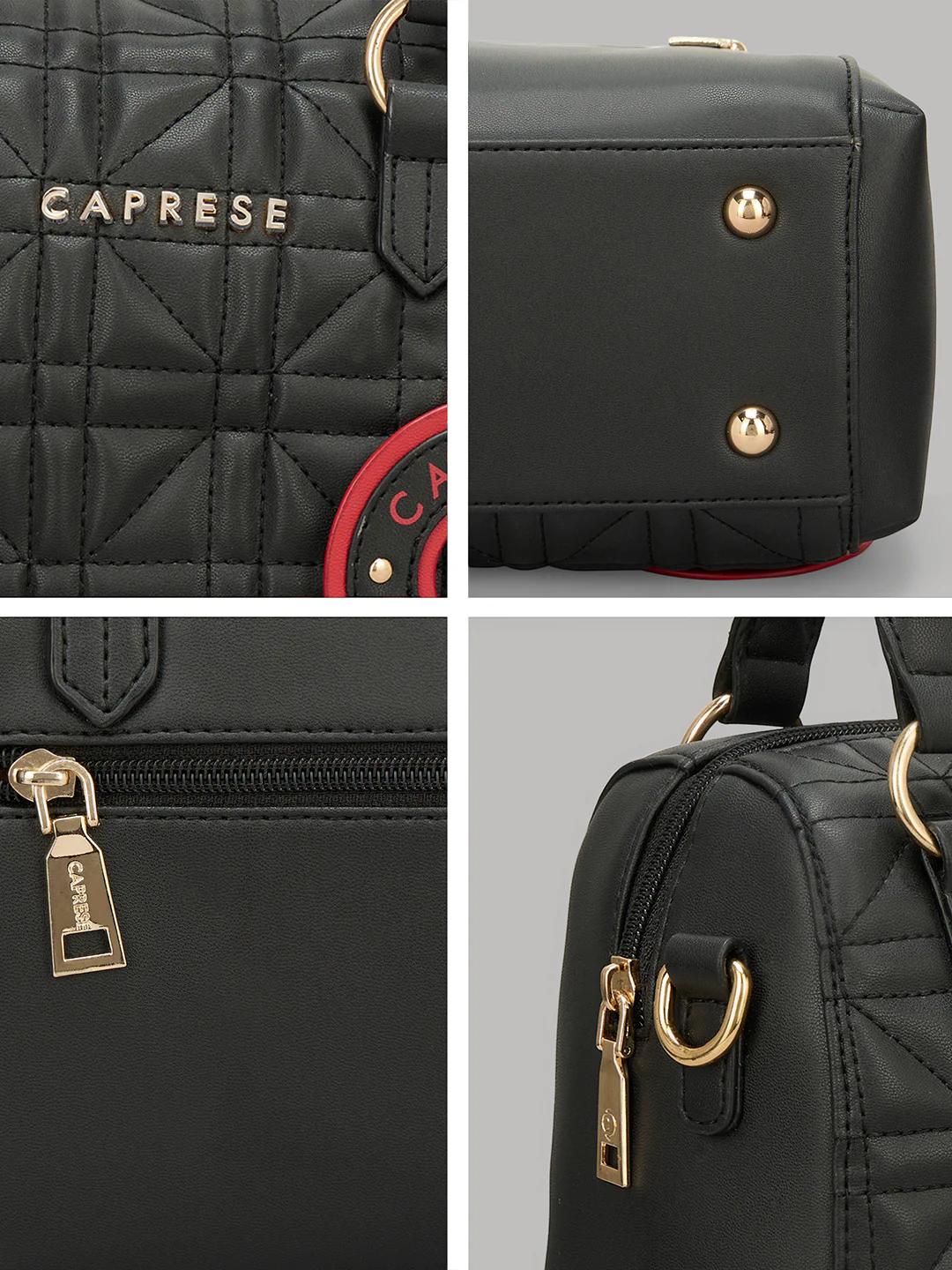 Caprese Aimee Small Black Satchel Bag - Image 10