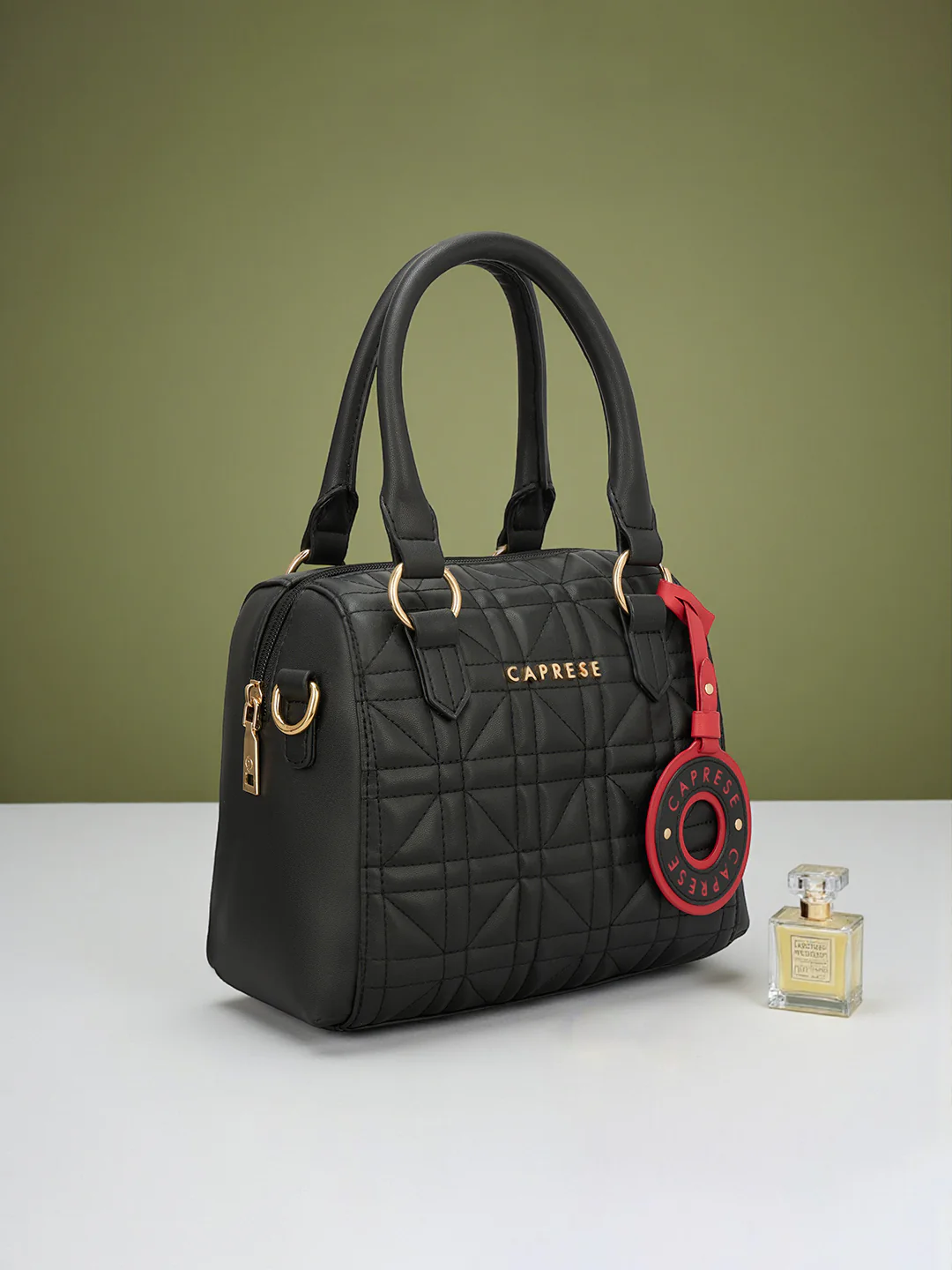 Caprese Aimee Small Black Satchel Bag - Image 13
