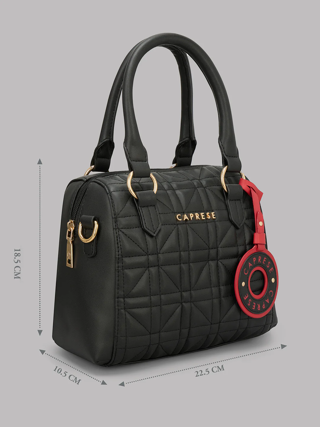 Caprese Aimee Small Black Satchel Bag - Image 17