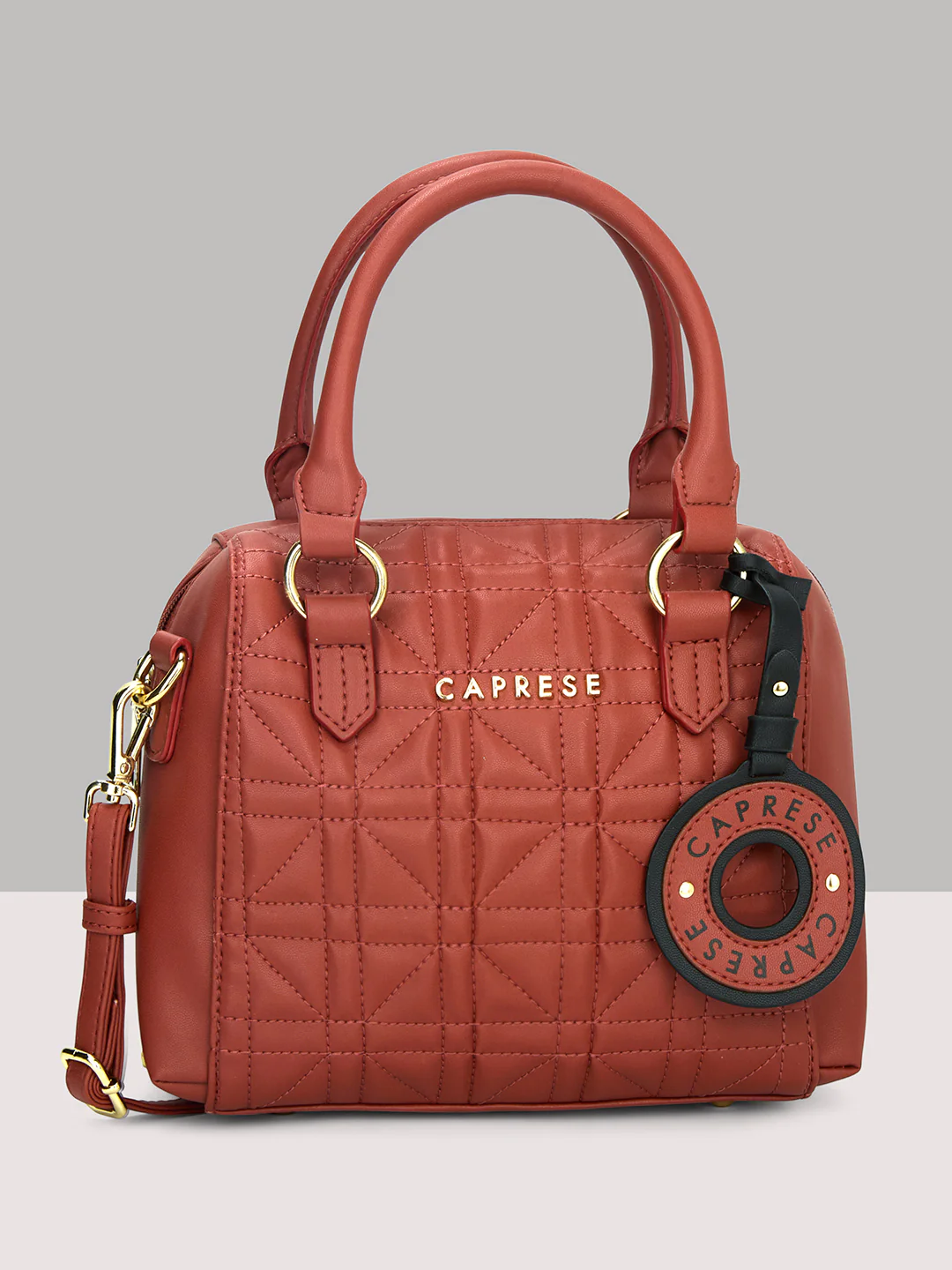 Caprese Aimee Small Intense Rust Satchel Bag - Image 11