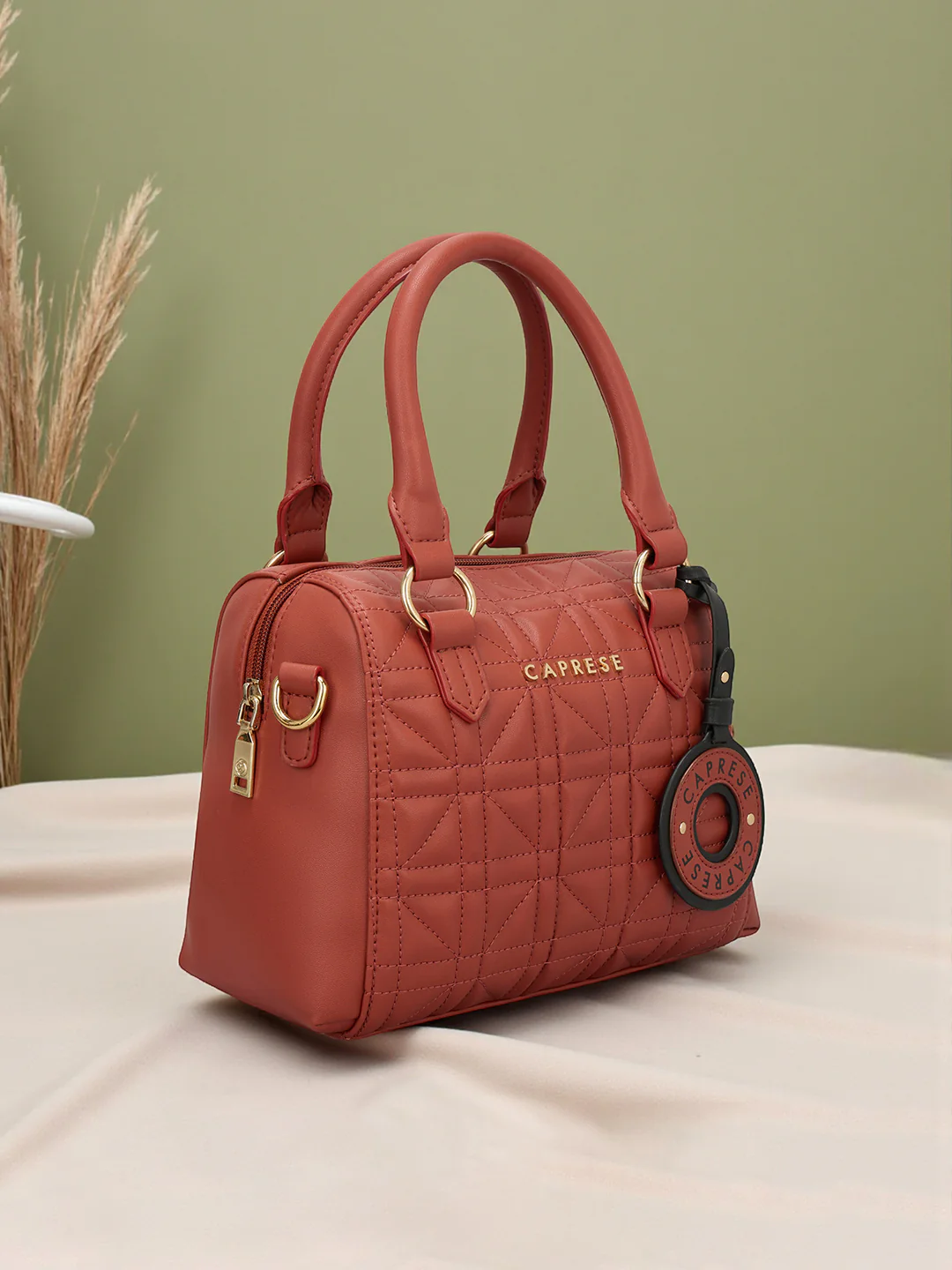 Caprese Aimee Small Intense Rust Satchel Bag - Image 13