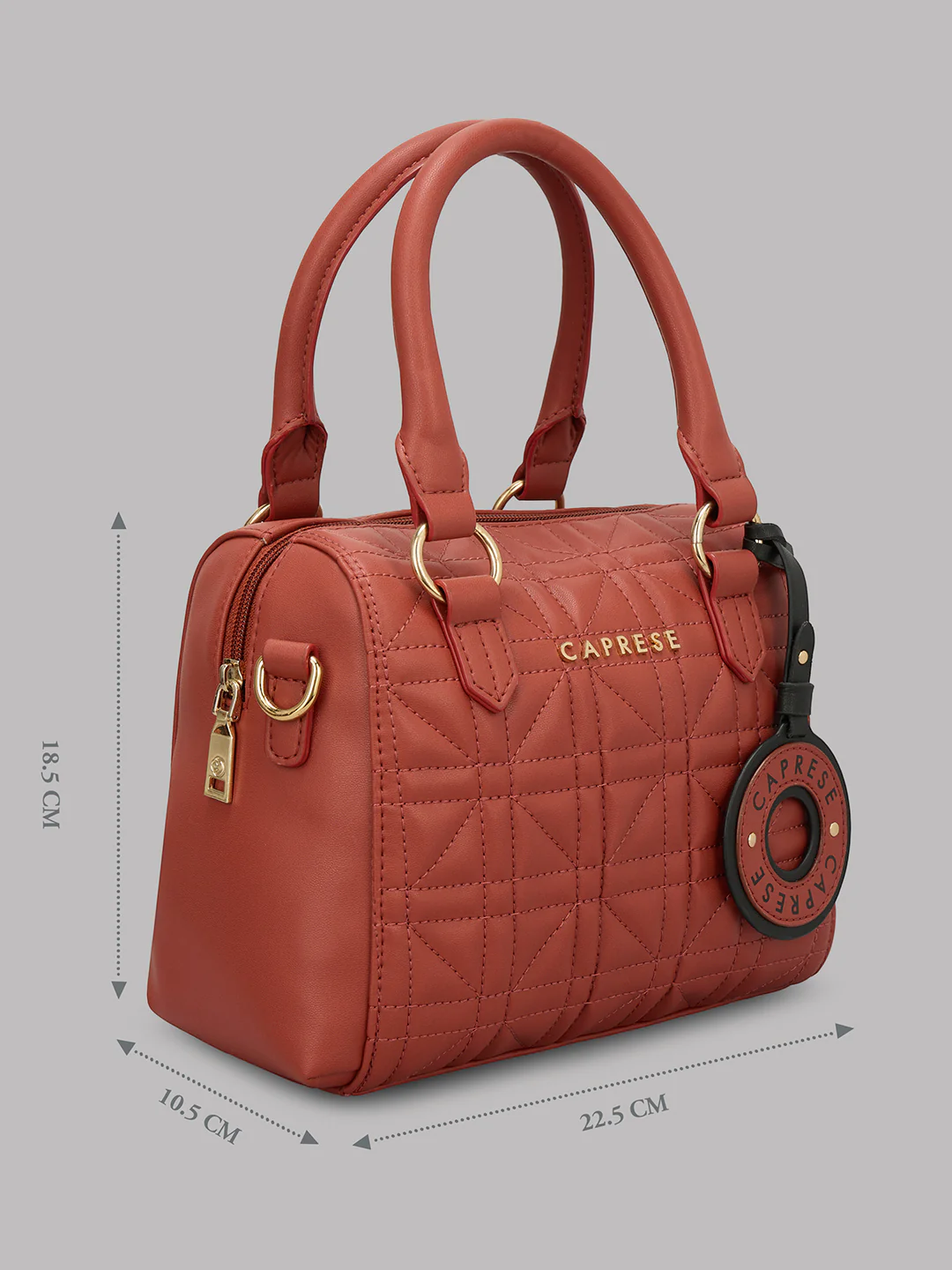 Caprese Aimee Small Intense Rust Satchel Bag - Image 18